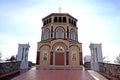 Orthodox church at hill Throni of Panayia over majestic Kykkos M