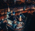 Orthodox church at night Royalty Free Stock Photo