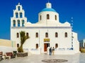 The orthodox church of Panagia in Oia Royalty Free Stock Photo