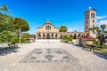 Orthodox church of Saint Nektarios with bell tower in Faliraki Royalty Free Stock Photo