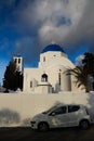 The orthodox church in Santorini