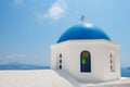 Orthodox church in Santorini. Greece Royalty Free Stock Photo