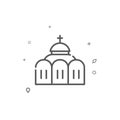 Orthodox church simple vector line icon. Building symbol, pictogram, sign isolated on white background. Editable stroke Royalty Free Stock Photo