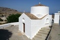 Orthodox Church of St Peter in Lindos town in Rhodes island
