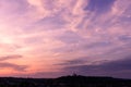 Orthodox church sunset magenta sky poltava ukraine