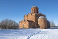 Orthodox Church of the Transfiguration of the Savior on Kovalevo Royalty Free Stock Photo