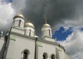 Orthodox church under stormy sky Royalty Free Stock Photo