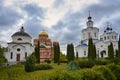 Orthodox churches in the Assumption Monastery of Oryol Royalty Free Stock Photo