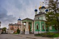 Orthodox churches in the Optina Pustyn Monastery Royalty Free Stock Photo