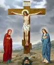 Orthodox cross. Calvary. Crucifixion of Jesus Christ