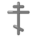 Orthodox cross icon, cartoon style Royalty Free Stock Photo