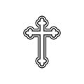 Orthodox cross icon. Flat design. Vector illustration Royalty Free Stock Photo