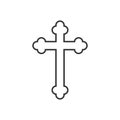 Orthodox cross icon. Flat design. Vector illustration Royalty Free Stock Photo