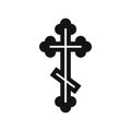 Orthodox cross icon, simple style Royalty Free Stock Photo