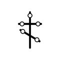 Orthodox cross icon in simple style Royalty Free Stock Photo