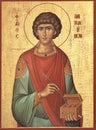 Orthodox icon of the Byzantine style Saint Great Martyr Panteleimon