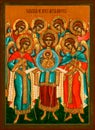 Synaxis of the Holy Archangels Byzantine Style Orthodox Icon Royalty Free Stock Photo