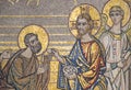 Orthodox icon mosaic Jesus Christ communes the Apostle Royalty Free Stock Photo