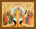 Orthodox icon of the Resurrection of Jesus Christ. Easter Royalty Free Stock Photo