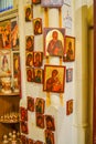 Orthodox icons in a souvenir shop Budapest Hungary