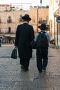 Orthodox Jewish father & son in Jerusalem