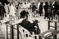 Orthodox Jews at Western Wall in Jerusalem Royalty Free Stock Photo