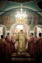 Orthodox liturgy with bishop