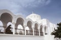 Orthodox Metropolitan Cathedral Church in Fira, Santorini island, Cyclades, Greece Royalty Free Stock Photo