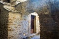 Orthodox monastery enclosed by Davelis cave in Penteli, a mountain to the north of Athens, Greece