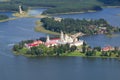 Orthodox monastery and lake Seliger, Tver region, Russia Royalty Free Stock Photo