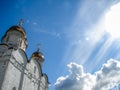 Orthodox monastery in the Moscow region of Central Russia. Royalty Free Stock Photo