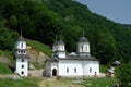 Orthodox monastery in mountains, Romania