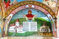 Orthodox painted wall of Sambata Monastery