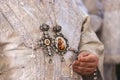 Orthodox paraphernalia, cross with precious stones