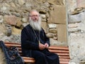 Orthodox priest in the cathedral of Svetitskhoveli to Mtskheta in Georgia.