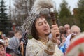 Orthodox priest during Easter ceremony