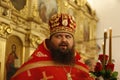 Orthodox priest. Church worker. Man believes in God. Severe Priest