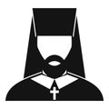 Orthodox priest icon, simple style