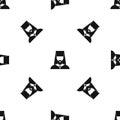 Orthodox priest pattern seamless black