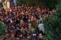 Orthodox procession and prayers in Kalabaka, Northern Greece Royalty Free Stock Photo