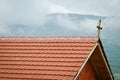 orthodox red roofed church Royalty Free Stock Photo