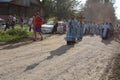Orthodox religious procession in Melnikovo Royalty Free Stock Photo