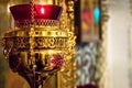 Orthodox sacral icon oil lamp Royalty Free Stock Photo