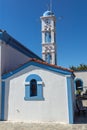 Orthodox Saint Nicholas Monastery located on two islands in Porto Lagos near town of Xanthi, Greece Royalty Free Stock Photo