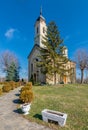 Orthodox Serbian church of Saint Apostles Peter and Paul, on the Kosmaj mountain near Belgrade, Serbia Royalty Free Stock Photo