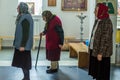 Orthodox service in one of the temples of Kaluga region (Russia) 25 March 2016. Royalty Free Stock Photo