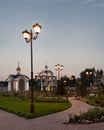 Orthodox temple buildings Royalty Free Stock Photo