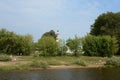 Orthodox women's monastery in Yaroslavl on the Volga left Bank. Royalty Free Stock Photo