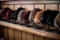 orthodox yiddish fur hats in a row