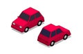 Orthographic city car Royalty Free Stock Photo